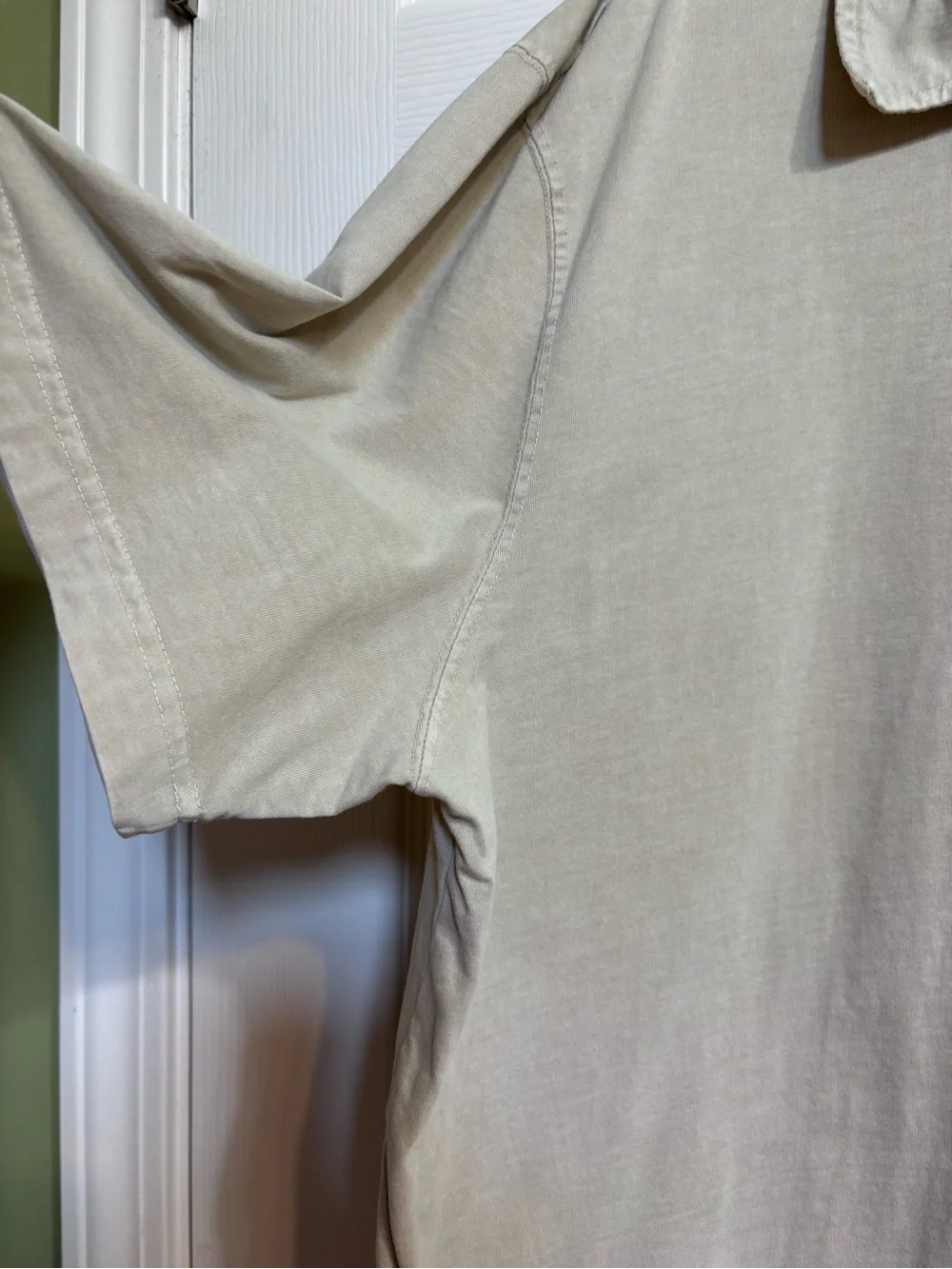 True Grit Original Utility Men’s Light Beige 100% Pique Cotton Polo Shirt VGC  L